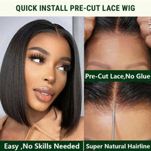 Load image into Gallery viewer, Pre Cut Lace Wear And Go Glueless Wig Short Bob
