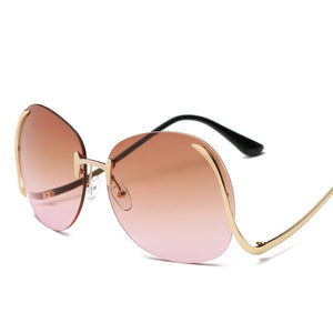 Oversized Rimless Sunglasses