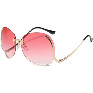 Oversized Rimless Sunglasses