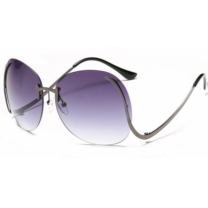 Oversized Rimless Sunglasses