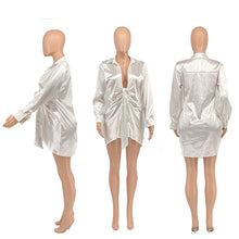 Load image into Gallery viewer, Satin Shirt Dress
