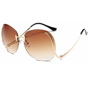 Oversized Rimless Sunglasses