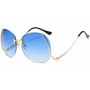 Oversized Rimless Sunglasses