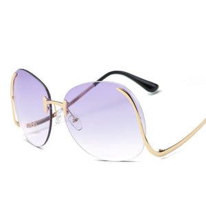 Oversized Rimless Sunglasses