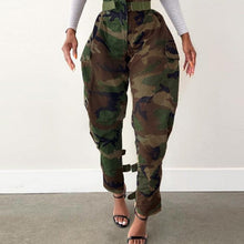 Load image into Gallery viewer, Ribbed Denim Camo Pants
