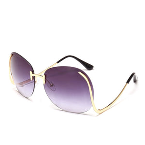 Oversized Rimless Sunglasses