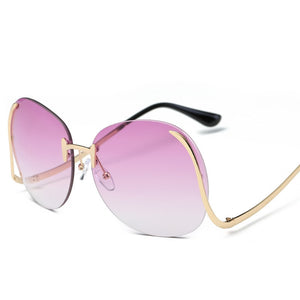 Oversized Rimless Sunglasses