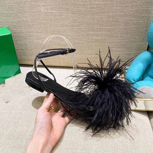 Feather Flat Sandals