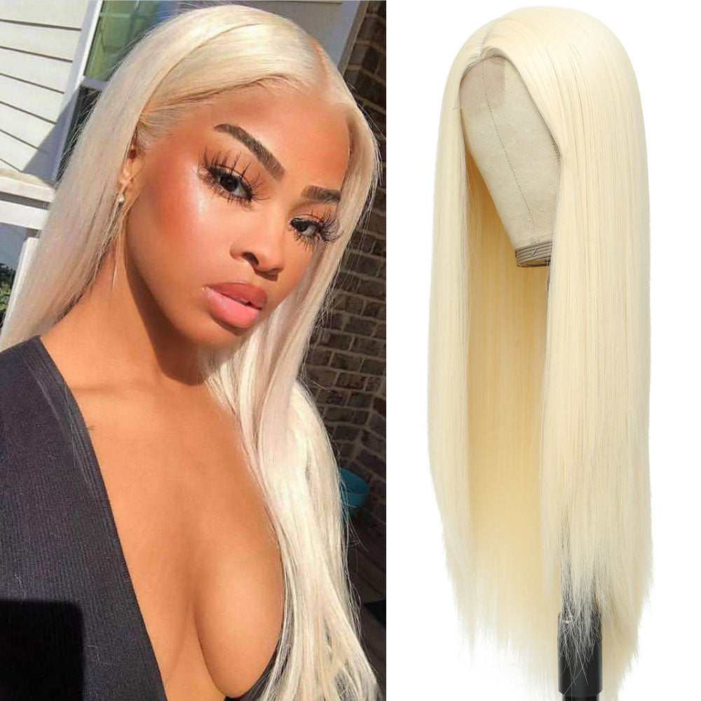 Orange Ginger Synthetic Wig Long Straight Wigs for Women Body Wave Cosplay Party Daily Natural Highlight Ombre Burg Blonde Wig