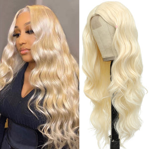 Orange Ginger Synthetic Wig Long Straight Wigs for Women Body Wave Cosplay Party Daily Natural Highlight Ombre Burg Blonde Wig