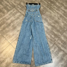 Load image into Gallery viewer, Strapless Denim Jumpsuit
