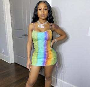 Sparkling Rainbow Mini Dress