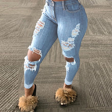 Load image into Gallery viewer, Tassel Hollow Jeans
