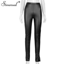 Load image into Gallery viewer, Leather Women Pencil Pants
