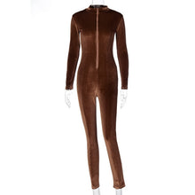 Load image into Gallery viewer, Velvet  Zipper Bodysuit
