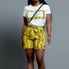 Load image into Gallery viewer, Tee&#39;s And Snakeskin Shorts Sets
