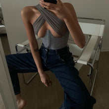 Load image into Gallery viewer, Plaid Halter Top
