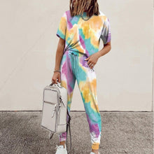 Load image into Gallery viewer, Casual Tie-dye Two Piece Set
