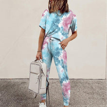 Load image into Gallery viewer, Casual Tie-dye Two Piece Set
