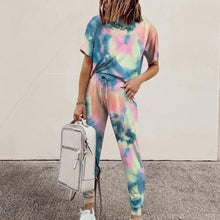 Load image into Gallery viewer, Casual Tie-dye Two Piece Set
