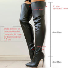 Load image into Gallery viewer, Thigh High Leather Boots
