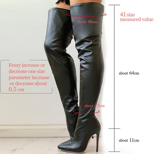 Thigh High Leather Boots