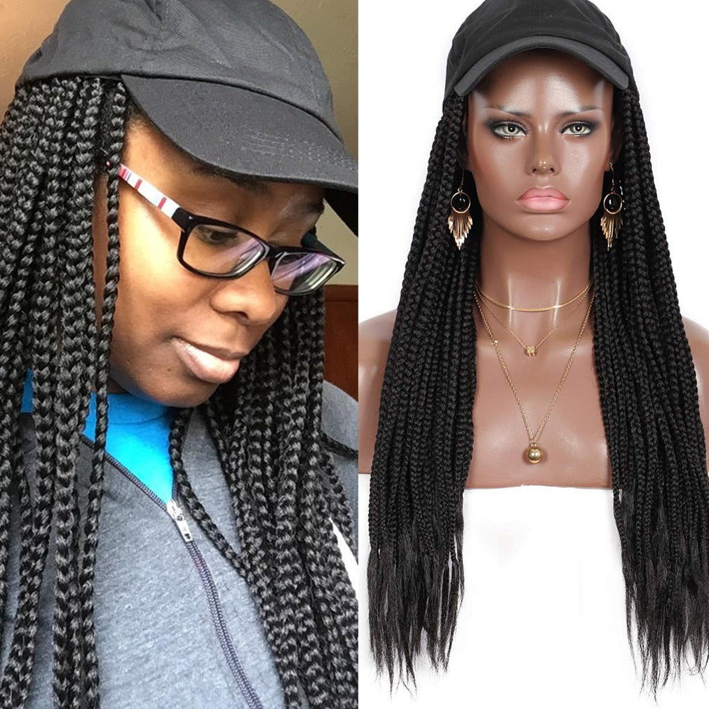 Box Braids Lazy Cap Wig Hat