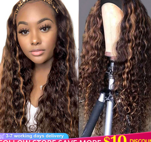 Ombre Human Hair Headband Wig