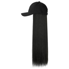 Load image into Gallery viewer, Synthetic Long Straight Lazy Cap Wig Hat
