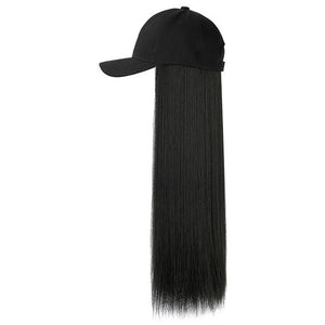 Synthetic Long Straight Lazy Cap Wig Hat