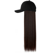 Load image into Gallery viewer, Synthetic Long Straight Lazy Cap Wig Hat
