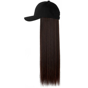 Synthetic Long Straight Lazy Cap Wig Hat