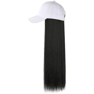 Synthetic Long Straight Lazy Cap Wig Hat