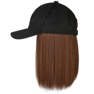 Synthetic Shoulder Length Lazy Cap Wig Hat