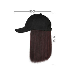 Synthetic Shoulder Length Lazy Cap Wig Hat