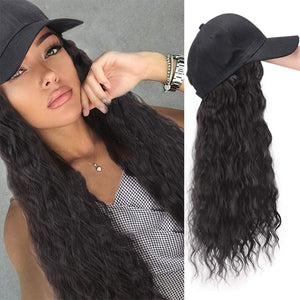 Synthetic Water Wave Lazy Cap Wig Hat