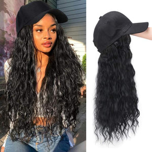 Synthetic Water Wave Lazy Cap Wig Hat