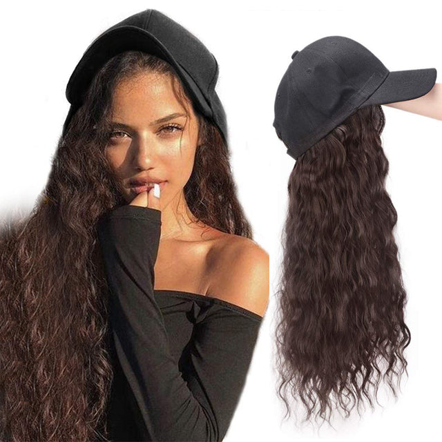 Synthetic Water Wave Lazy Cap Wig Hat