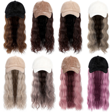 Load image into Gallery viewer, Synthetic Long Curly Lazy Cap Wig Hat
