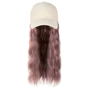 Synthetic Long Curly Lazy Cap Wig Hat